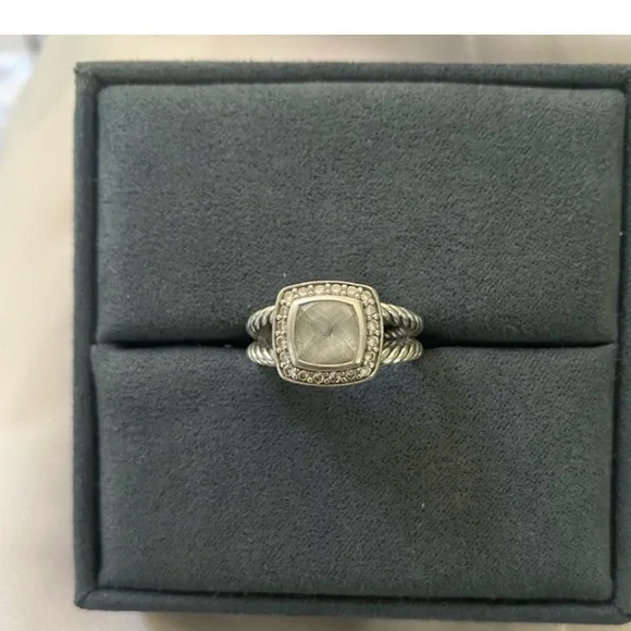 David yurman Albion Petite Ring with Semiprecious Stone & Diamonds - Picture 3 of 10